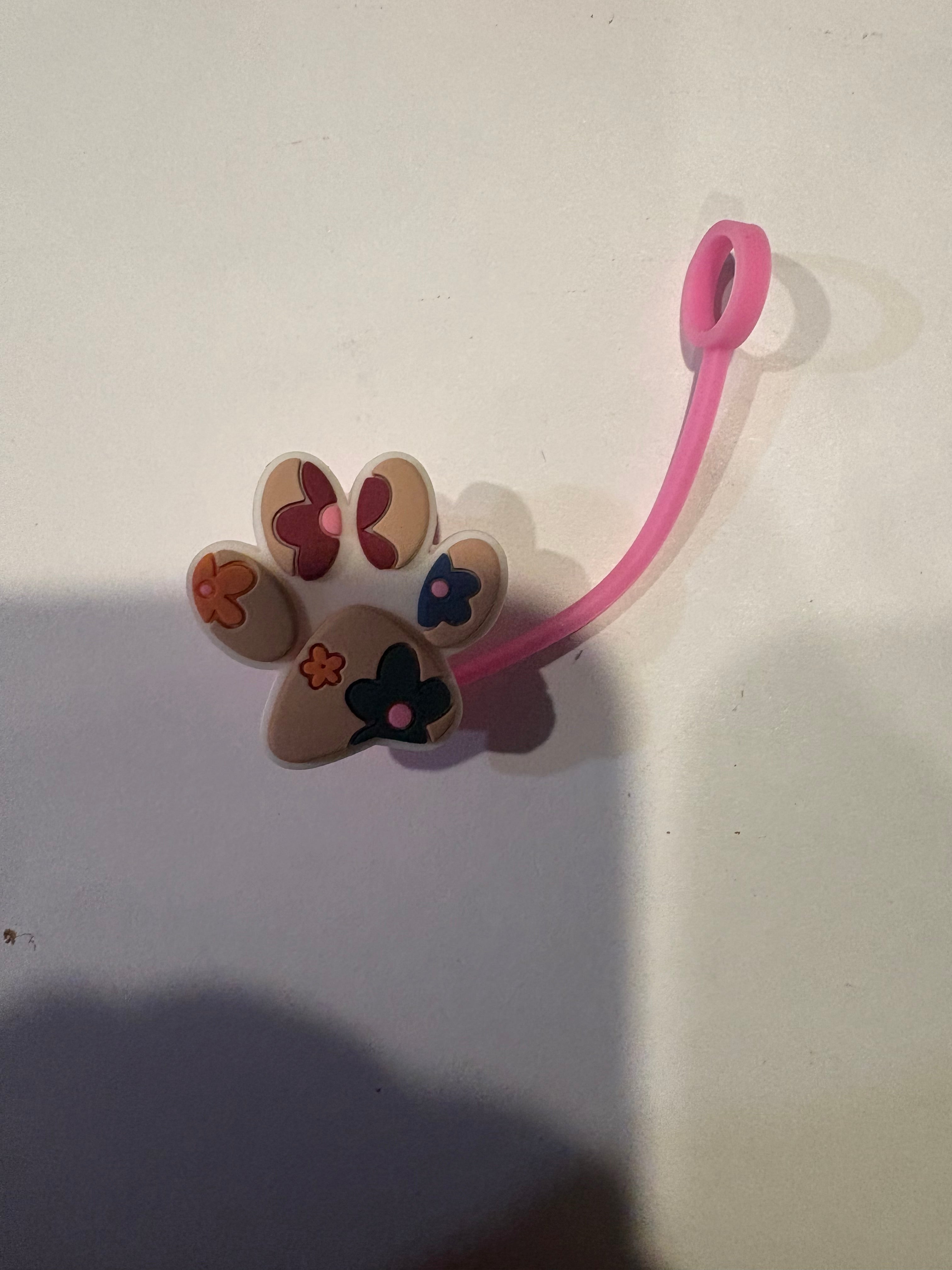 Paw Print Straw Topper