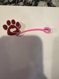Paw Print Straw Topper